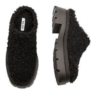 NA-KD Black Chunky‎ Cilurly Slip In Loafer Size 10.5